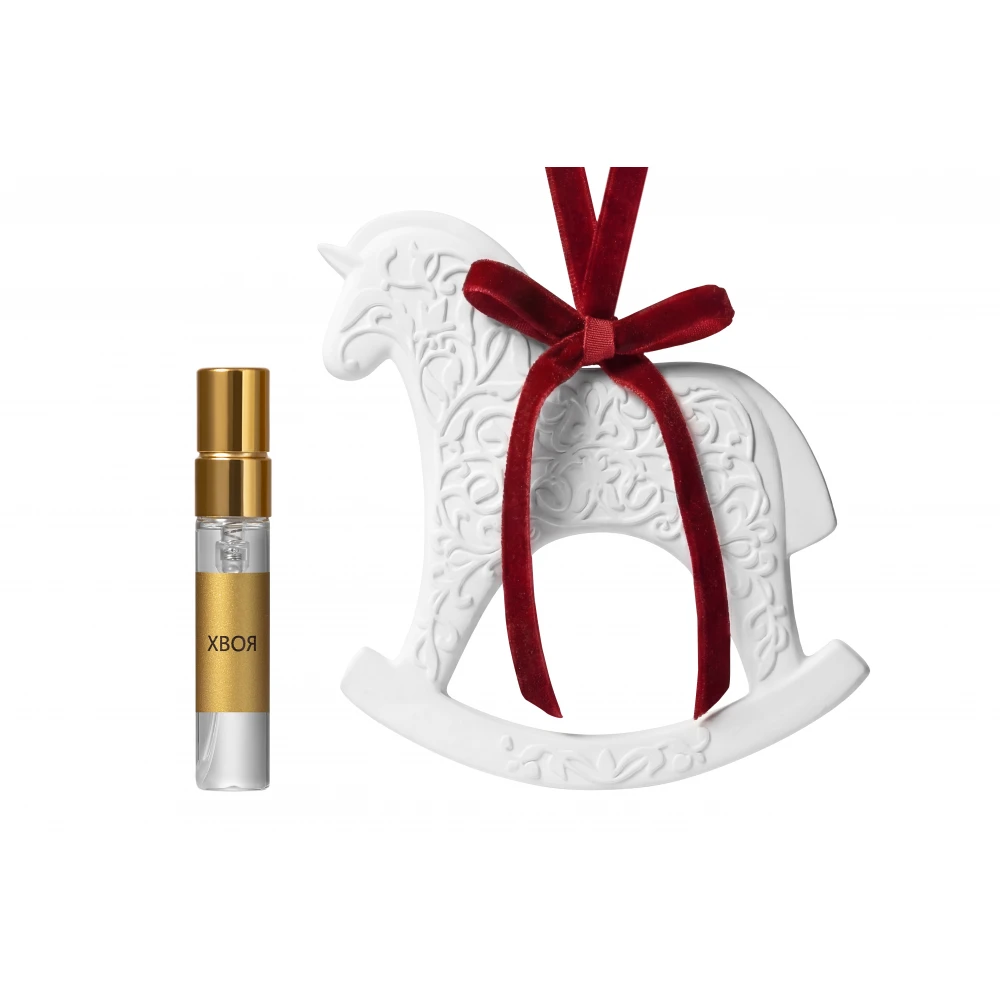 Саше Лошадка-Качалка с подвесом из фарфора ХВОЯ